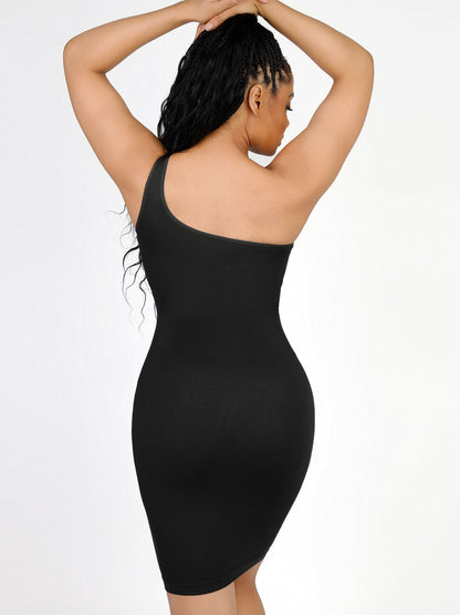 Feelingirl One-Shoulder Shaper Dress with Built-In Bra
