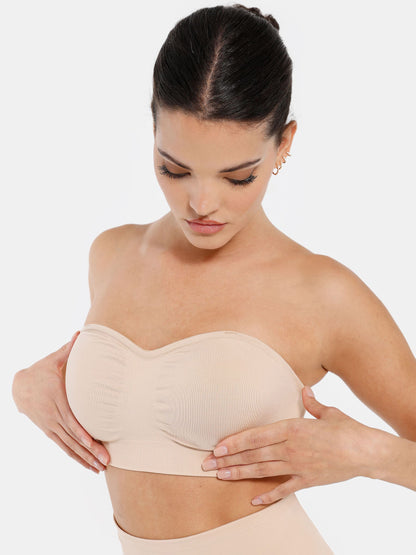 Feelingirl Seamless Anti-Slip Bandeau Bra
