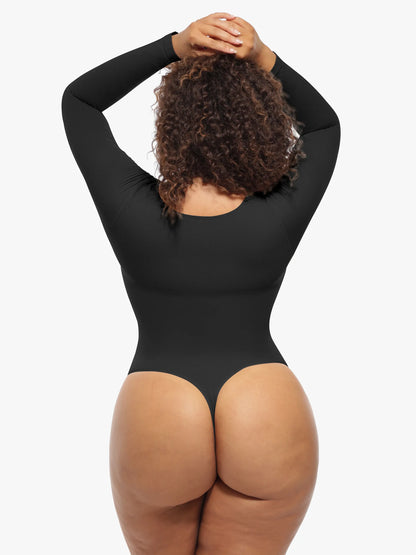 Feelingirl Seamless Supportive Long Sleeve Tummy Control Bodysuit