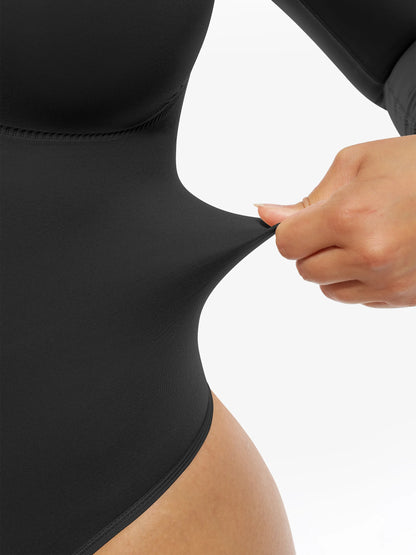 Feelingirl Seamless Supportive Long Sleeve Tummy Control Bodysuit