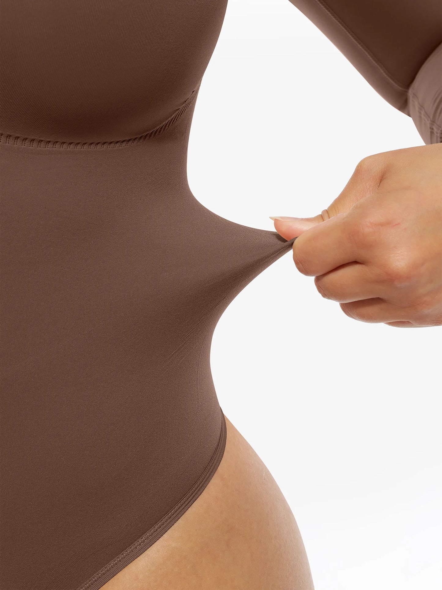 Feelingirl Seamless Supportive Long Sleeve Tummy Control Bodysuit