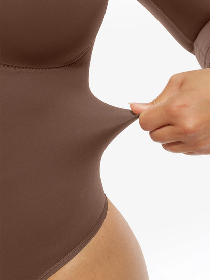 Feelingirl Seamless Supportive Long Sleeve Tummy Control Bodysuit