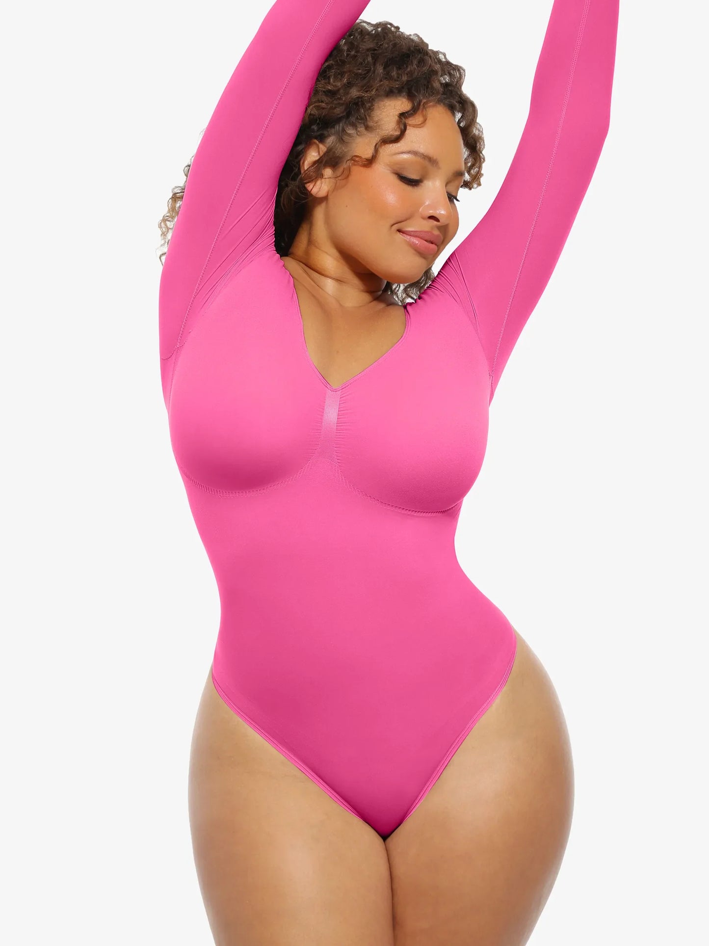 Feelingirl Seamless Supportive Long Sleeve Tummy Control Bodysuit