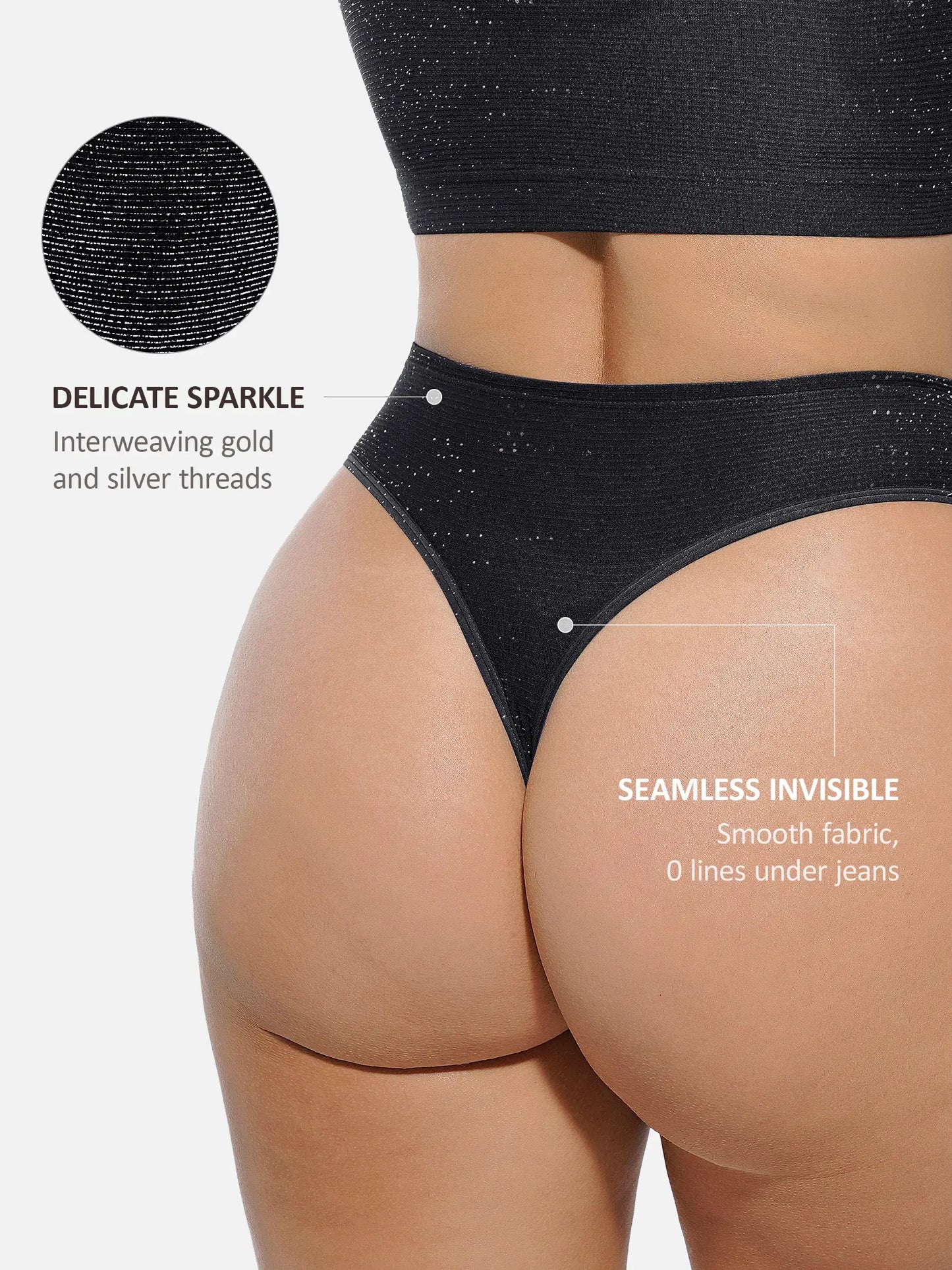 Feelingirl Seamless Shimmer Low-Rise Thong