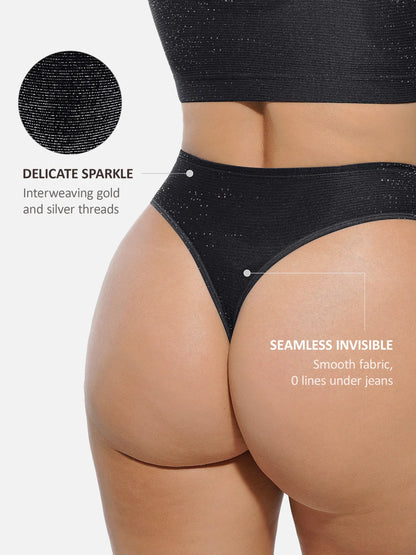 Feelingirl Seamless Shimmer Low-Rise Thong