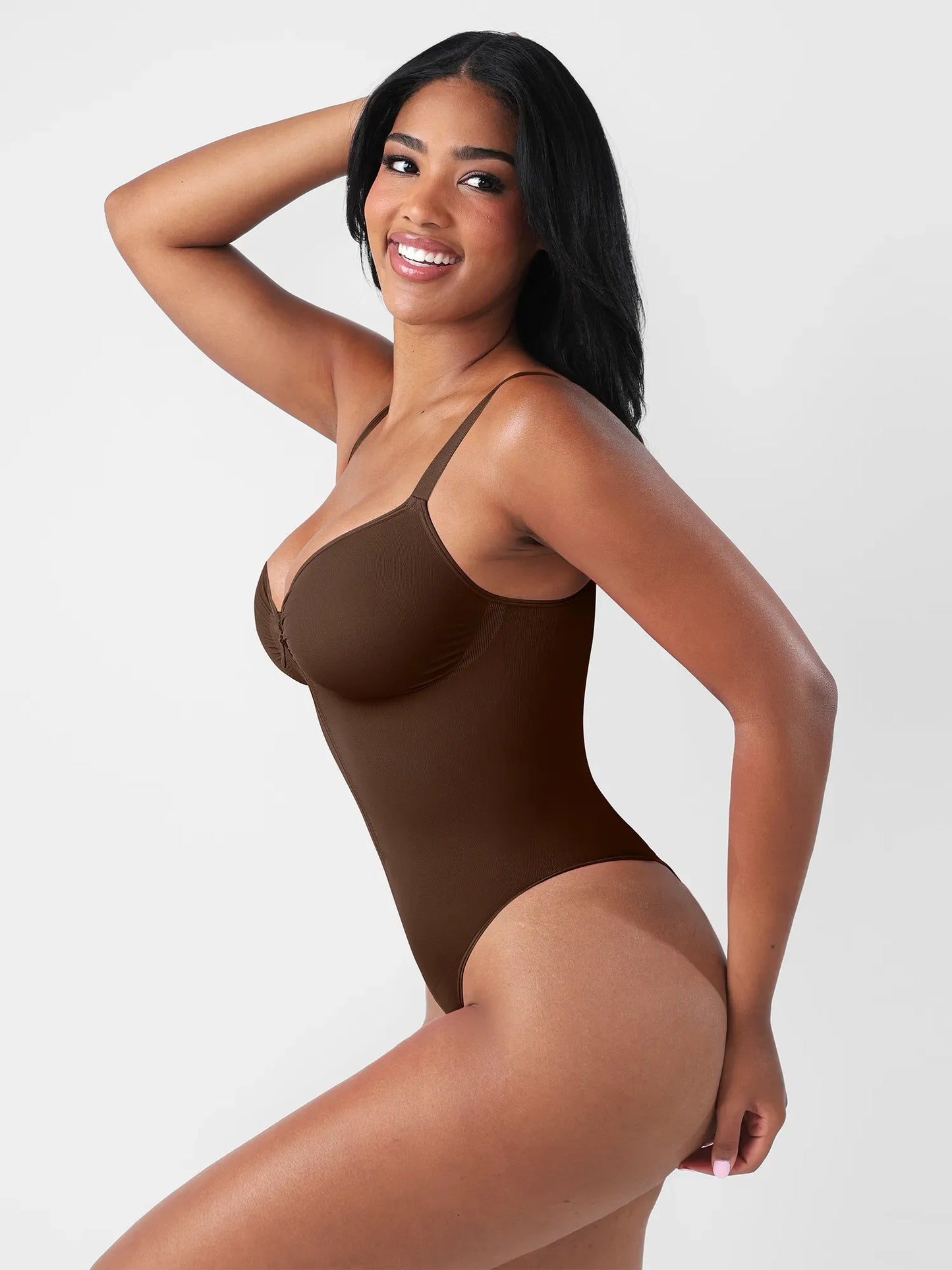 Feelingirl Seamless Tummy Control Zipper Sculpt and Support Bodysuit