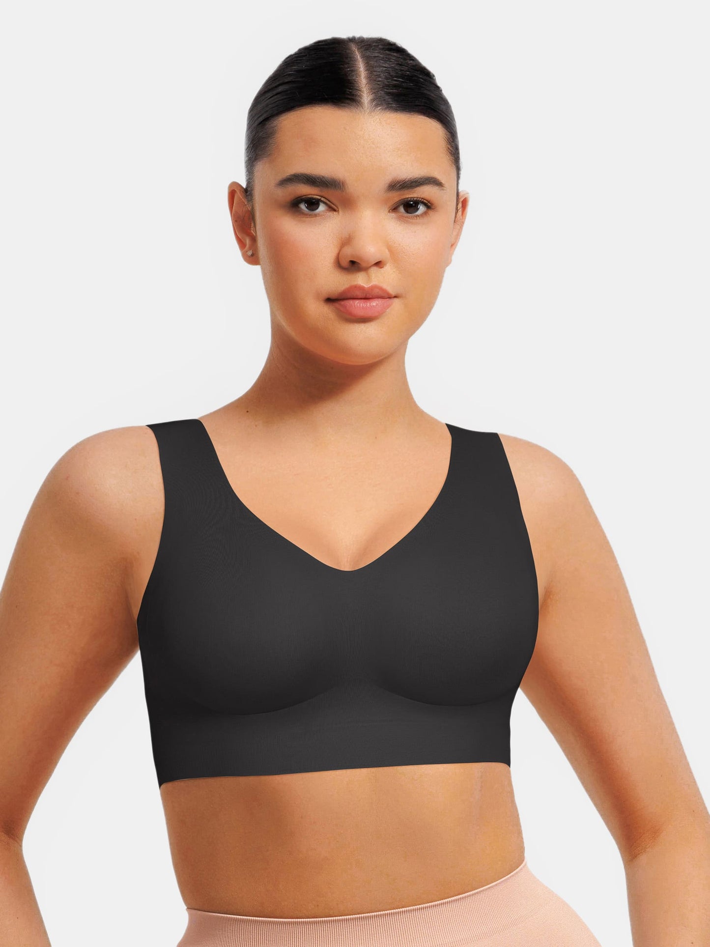 Feelingirl Seamless V Neck Comfort Fit Everyday Bra