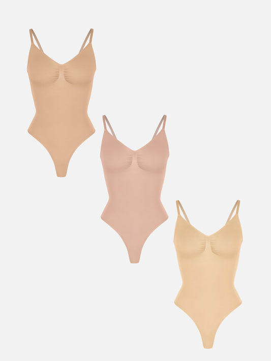 Feelingirl 3-Pack Tummy Control Seamless Bodysuit Bundle