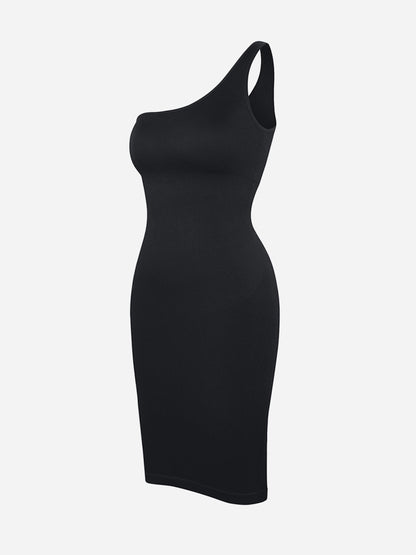 Feelingirl One-Shoulder Shaper Dress with Built-In Bra