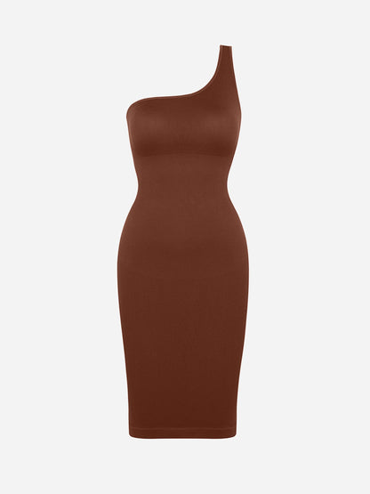 Feelingirl One-Shoulder Shaper Dress with Built-In Bra