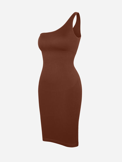 Feelingirl One-Shoulder Shaper Dress with Built-In Bra