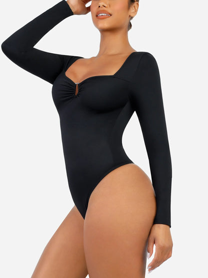 Feelingirl Slimming Long-Sleeve Shapewear Bodysuit