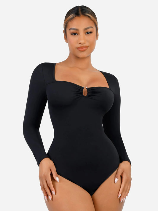 Feelingirl Slimming Long-Sleeve Shapewear Bodysuit