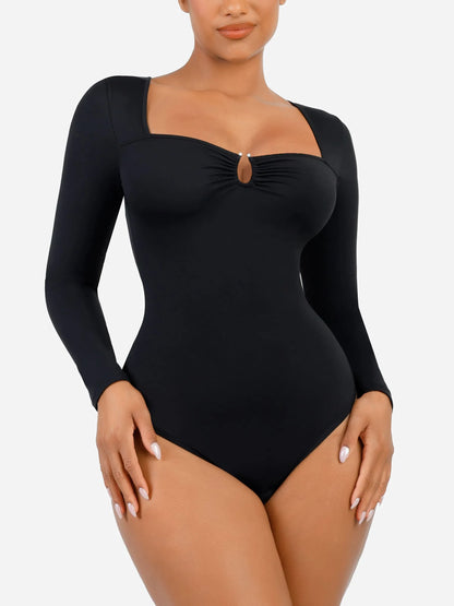 Feelingirl Slimming Long-Sleeve Shapewear Bodysuit