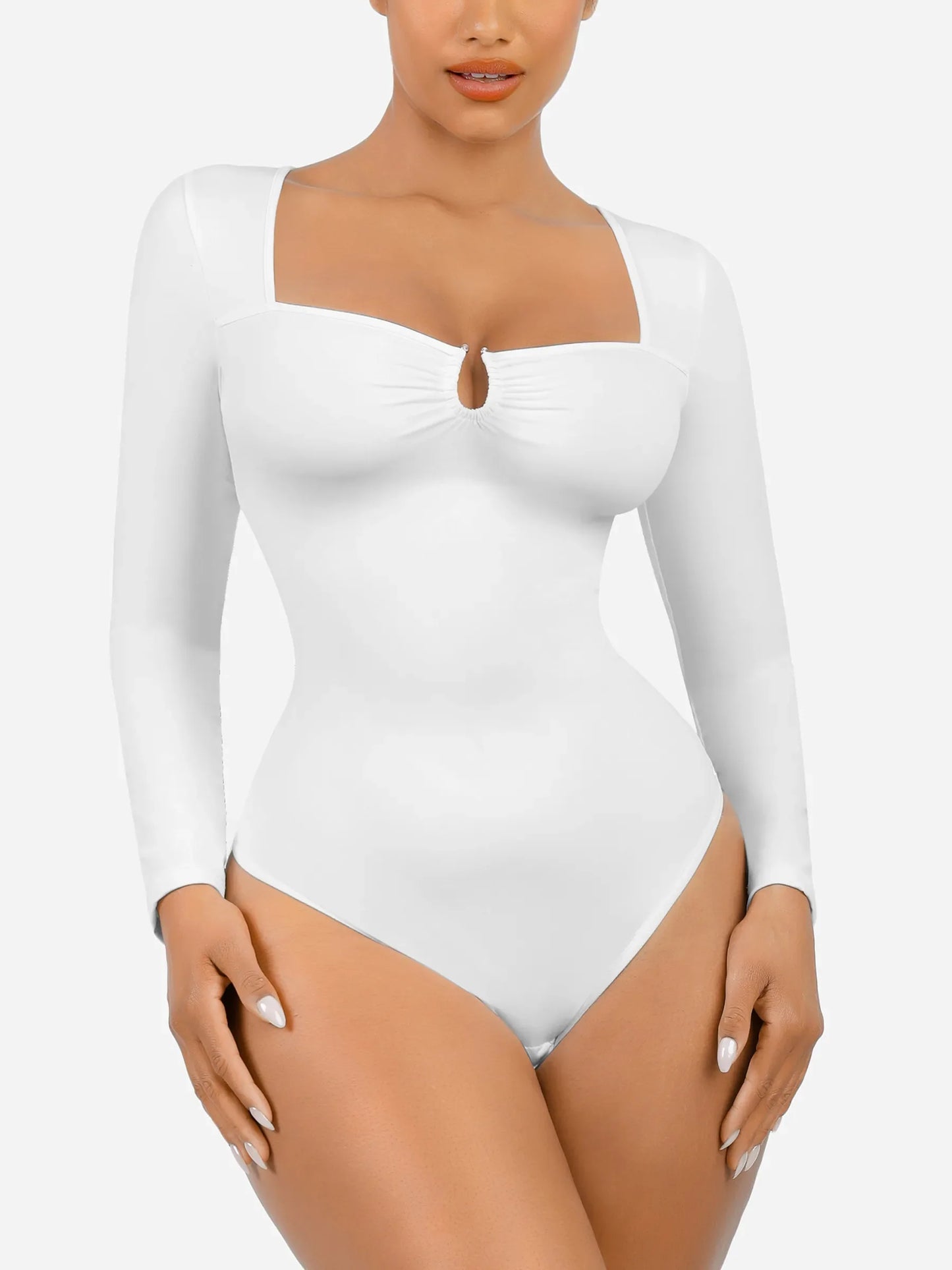 Feelingirl Slimming Long-Sleeve Shapewear Bodysuit