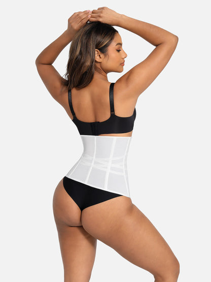 Feelingirl Waist Trainer for Women – Mesh Corset Body Shaper with Steel Bones