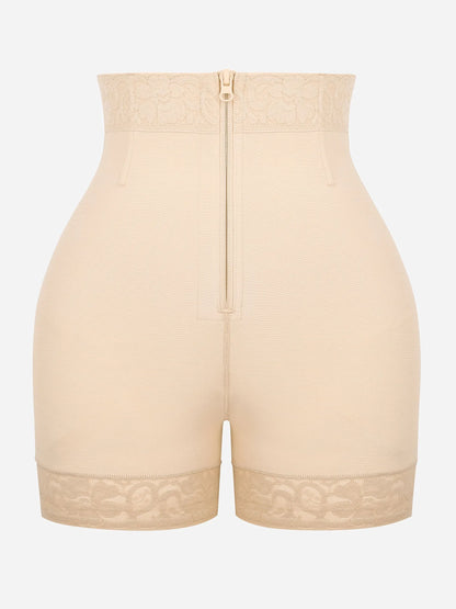 Feelingirl Tummy Control Shaping Shorts Butt Lifter with Clasps and Zipper