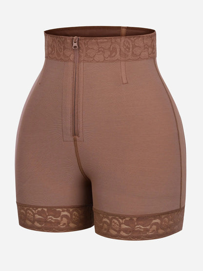 Feelingirl Tummy Control Shaping Shorts Butt Lifter with Clasps and Zipper