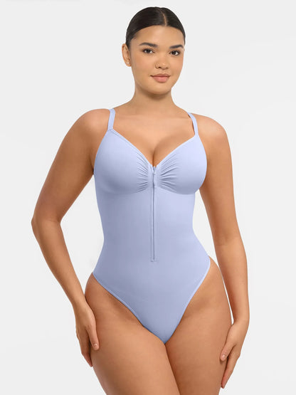 Feelingirl Tummy Control Seamless Zipper Shaping Bodysuit