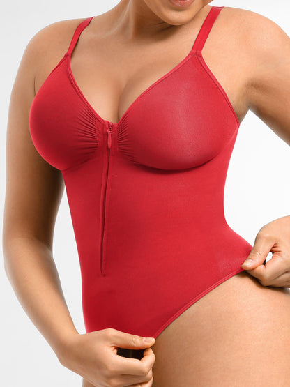 Feelingirl Tummy Control Seamless Zipper Shaping Bodysuit