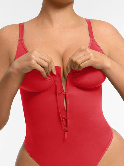 Feelingirl Tummy Control Seamless Zipper Shaping Bodysuit
