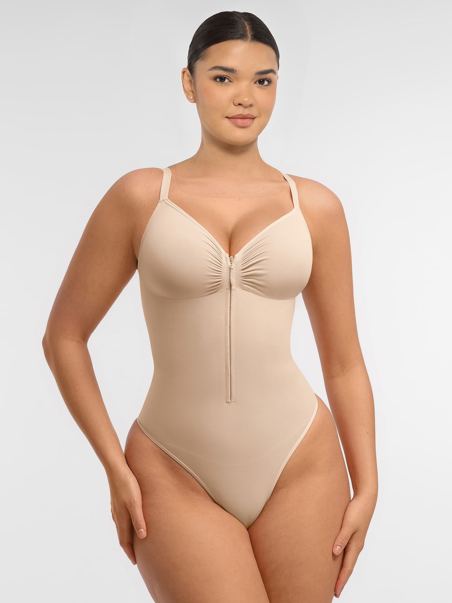 Feelingirl Tummy Control Seamless Zipper Shaping Bodysuit