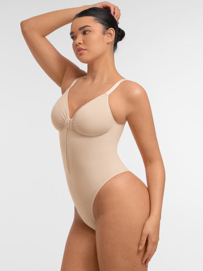Feelingirl Tummy Control Seamless Zipper Shaping Bodysuit