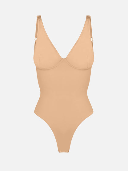 Feelingirl V Neck Tummy Control Shaping Bodysuit