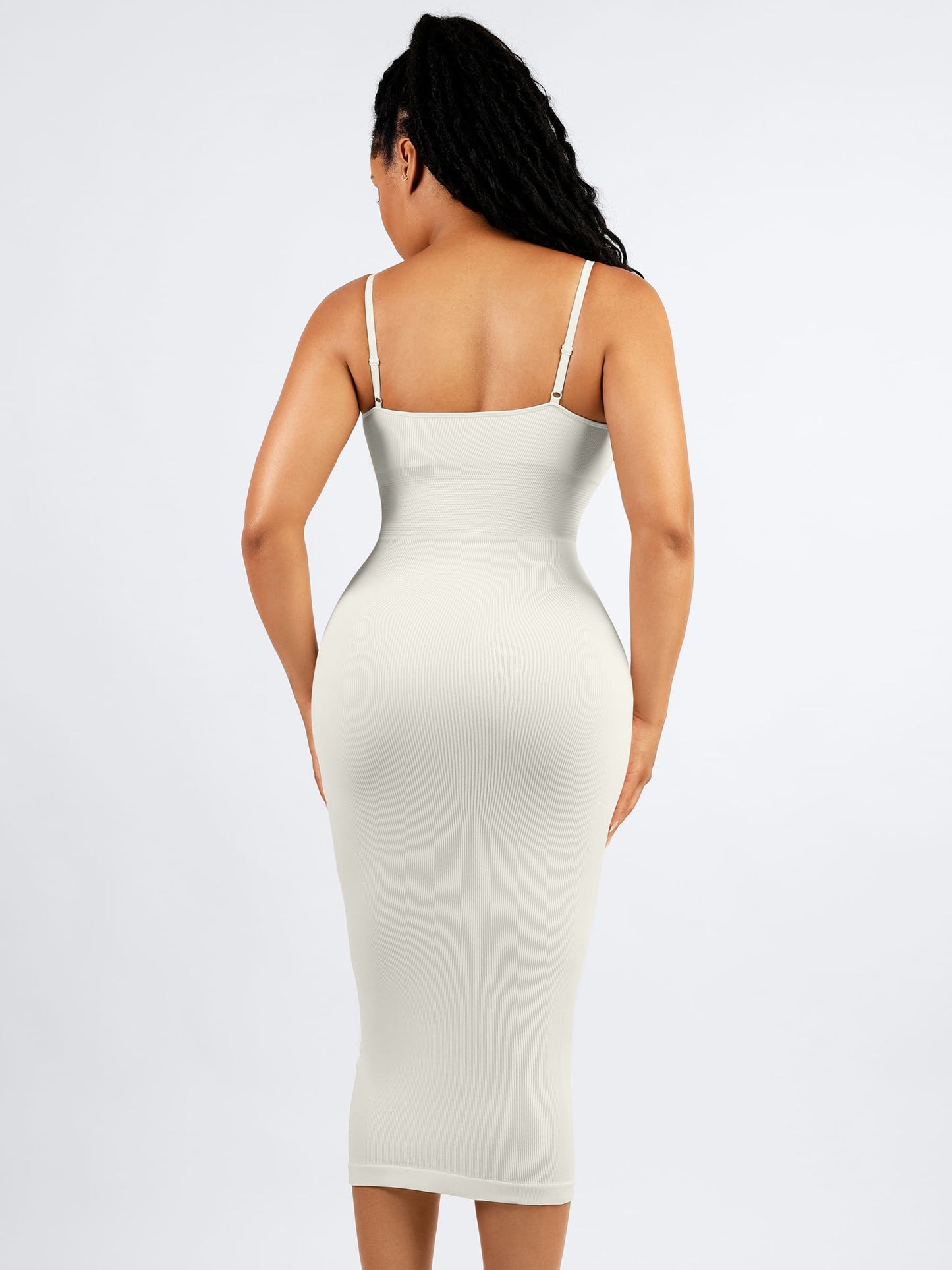 Feelingirl Seamless Shaping Slip Dress with Built-In Bra and Adjustable Straps