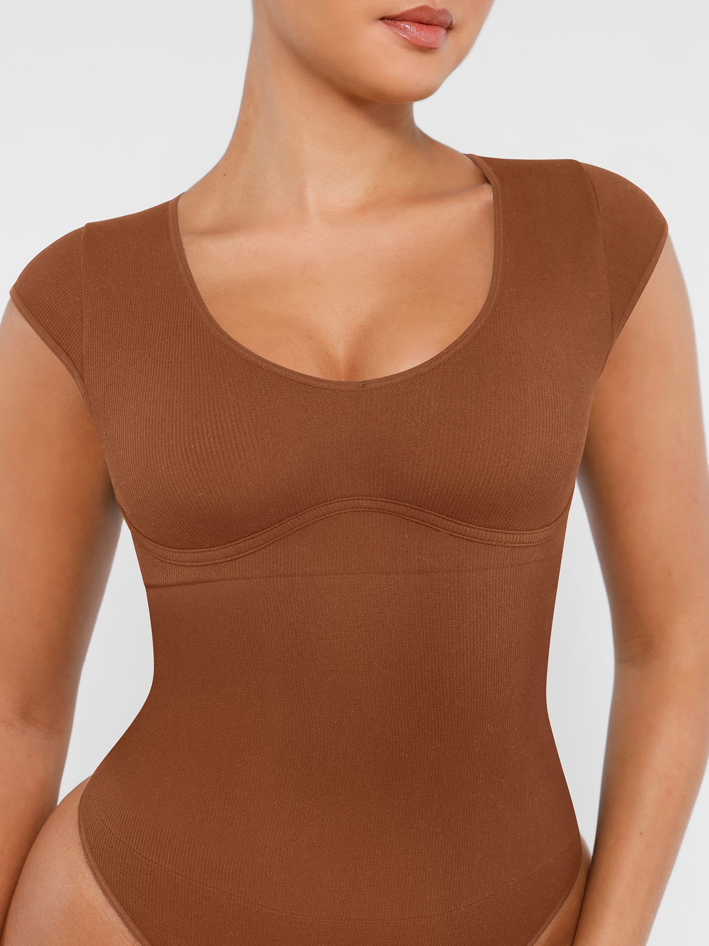 Feelingirl Bodysuit Tummy Control Shapewear Body Shaper Jumpsuit Top Going Out Shirt