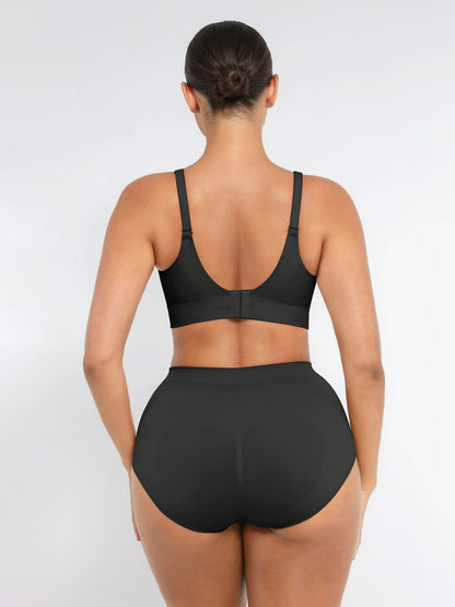 Feelingirl Wireless Push-Up Bra & Seamless Tummy Control Brief Set