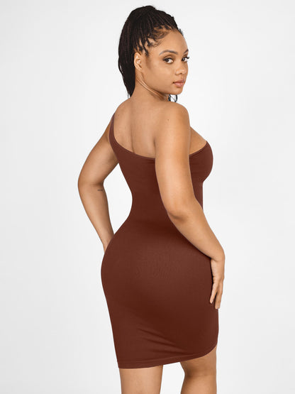 Feelingirl One-Shoulder Shaper Dress with Built-In Bra