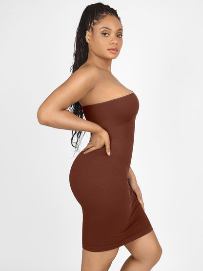 Feelingirl One-Shoulder Shaper Dress with Built-In Bra