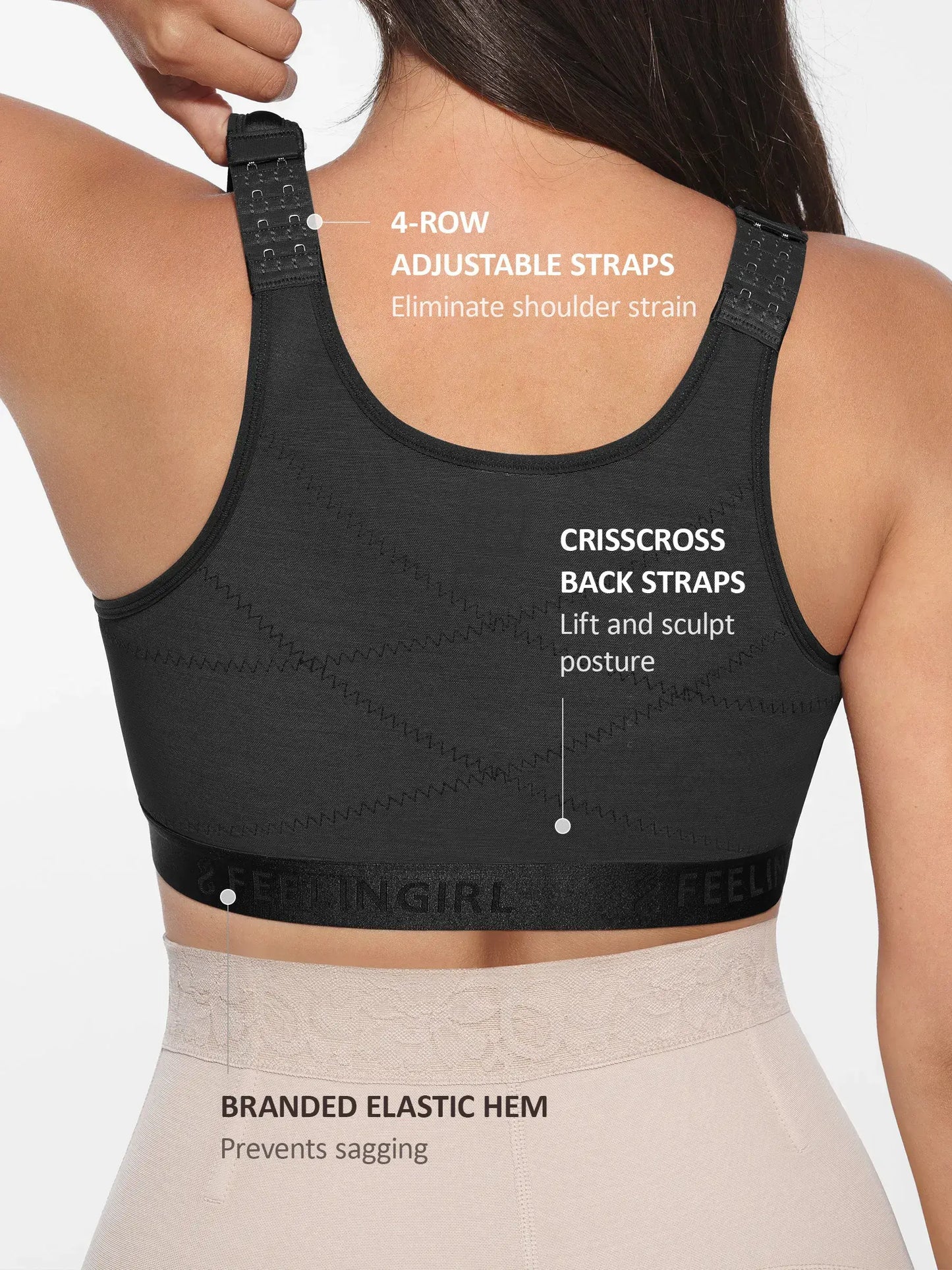 Feelingirl Full Coverage Post-Surgery Bra