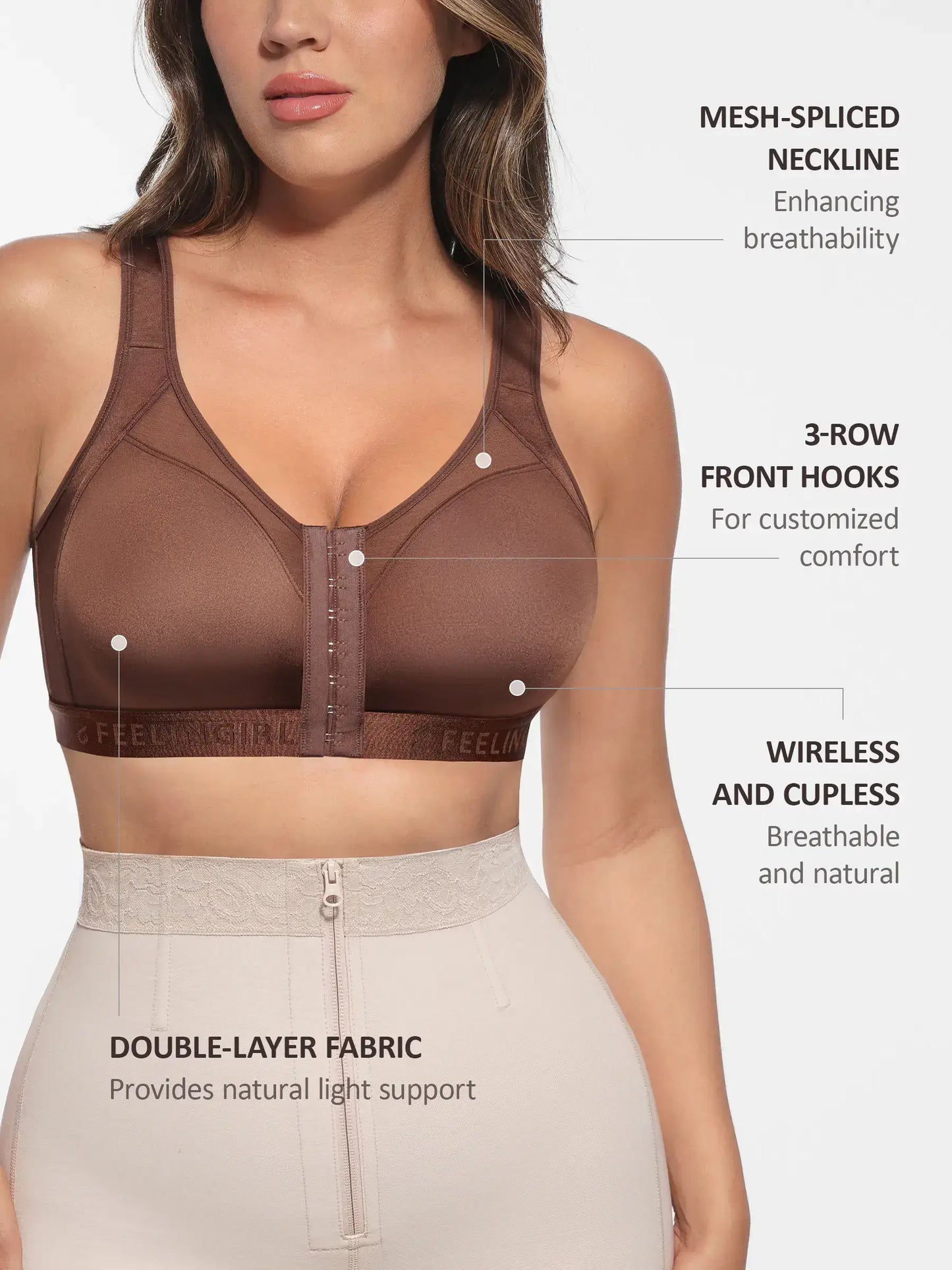 Feelingirl Full Coverage Post-Surgery Bra