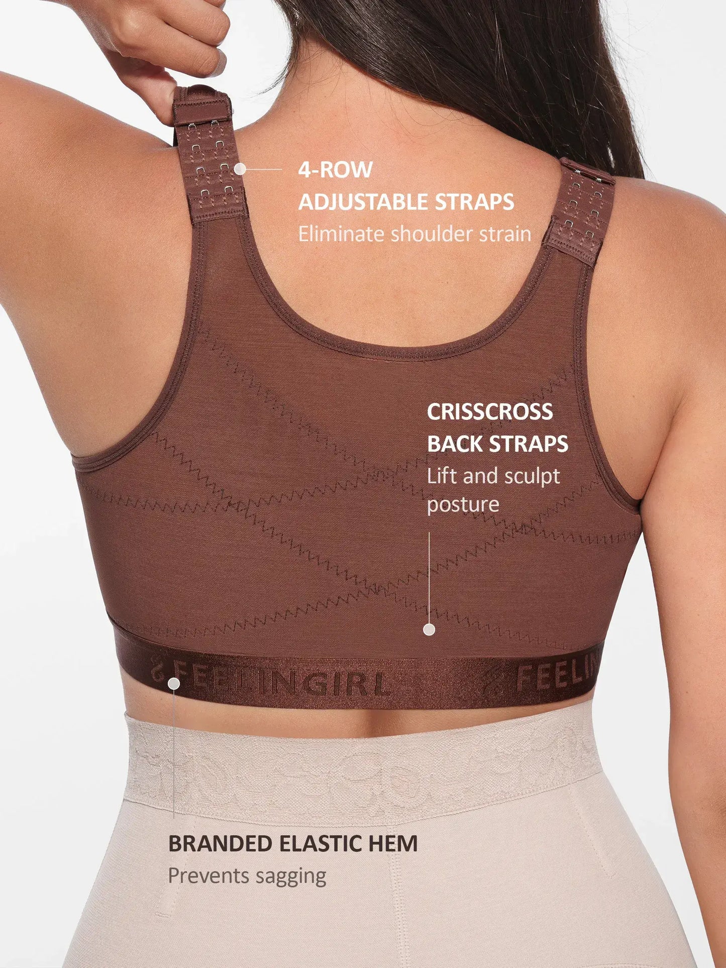 Feelingirl Full Coverage Post-Surgery Bra