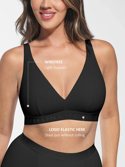 Feelingirl No Underwire Light Support Modal Bra