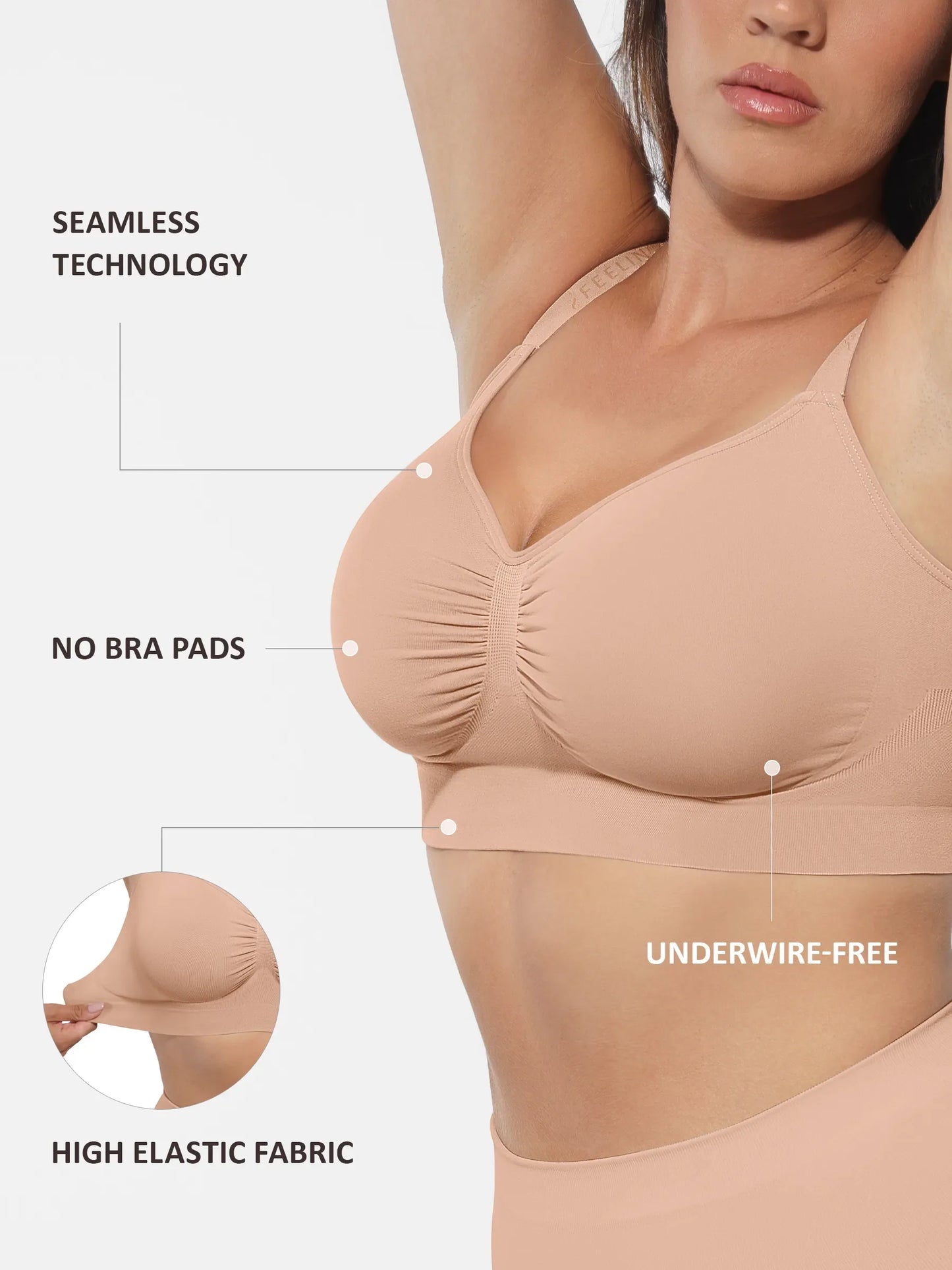 Feelingirl Seamless Wireless Bra