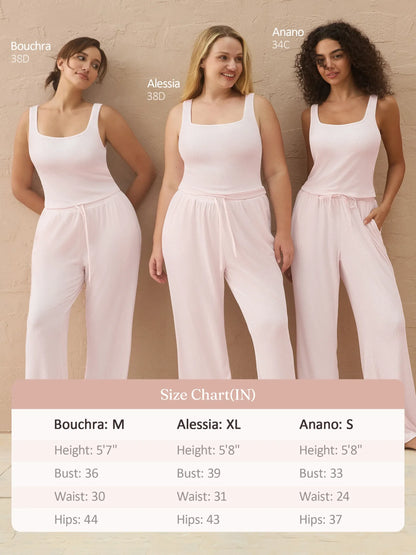 Feelingirl Breathable Ribbed Sleeveless Tank Top