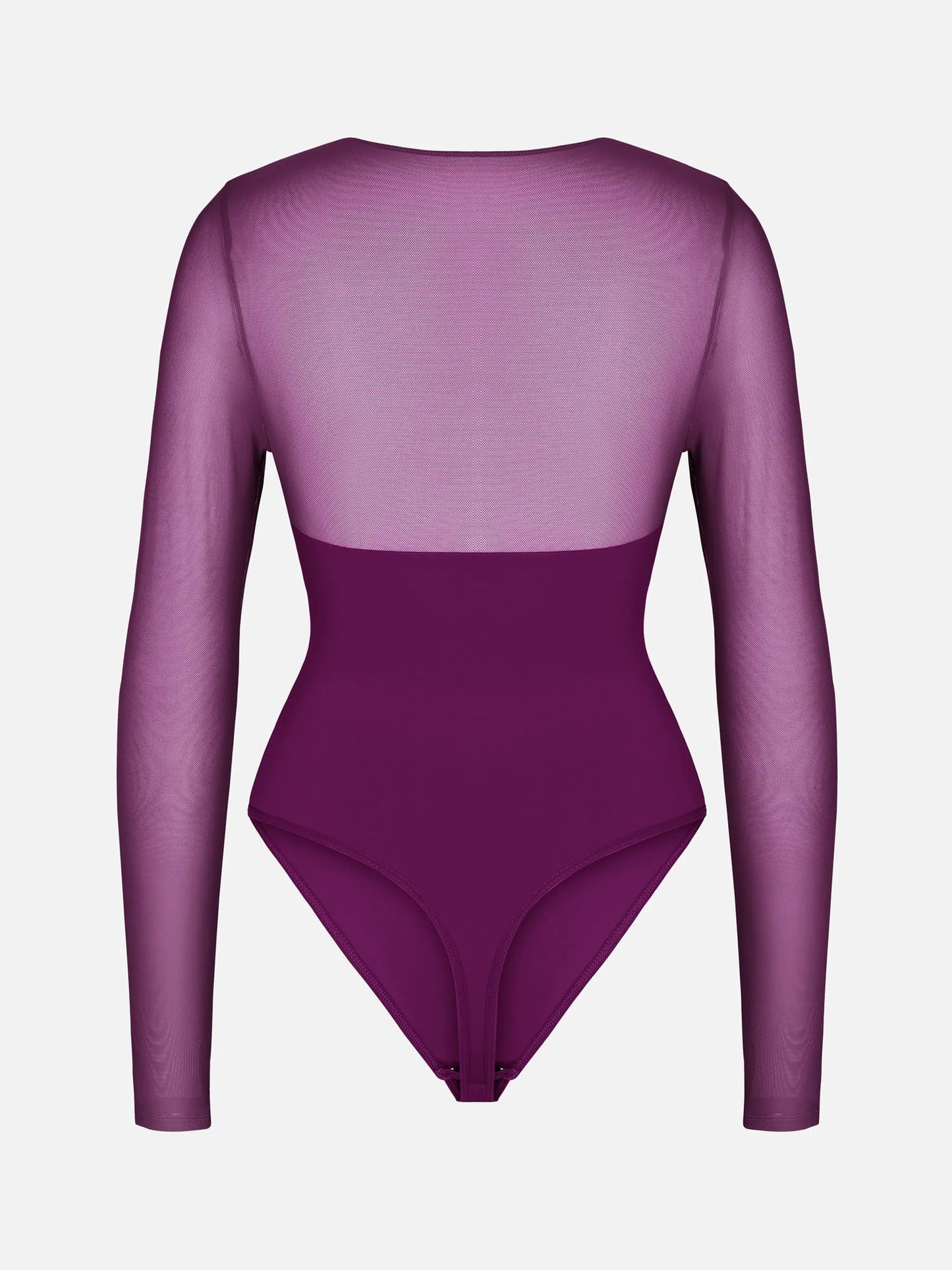 Feelingirl Mesh Panel V-Neck Bodysuit