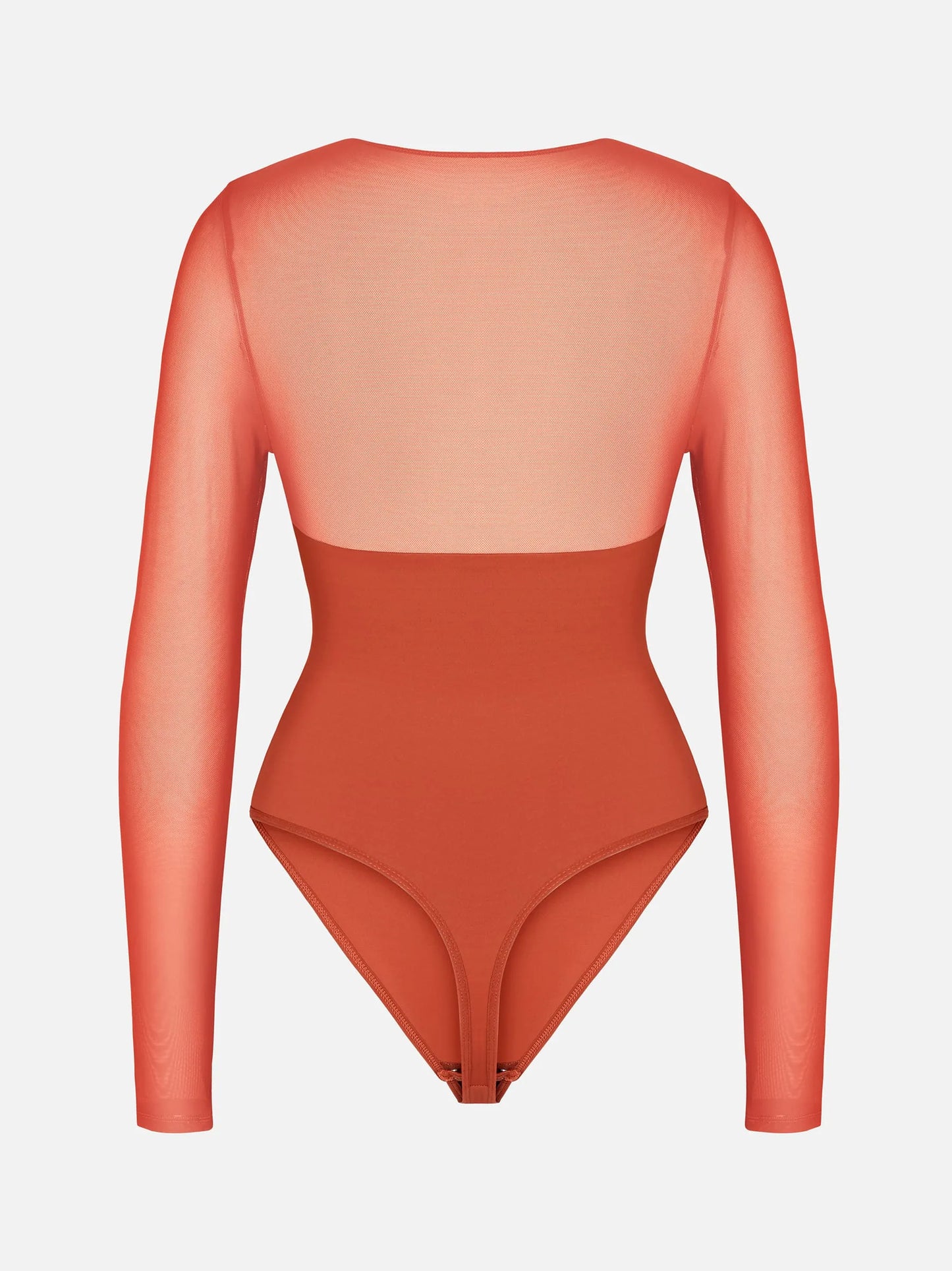 Feelingirl Mesh Panel V-Neck Bodysuit