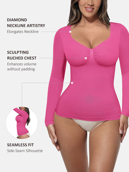 Feelingirl Seamless Long-Sleeve Everyday Shaper Top