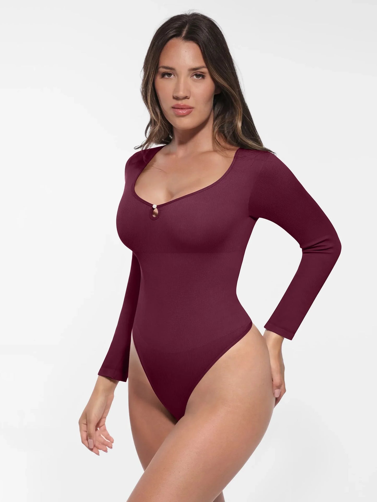 Feelingirl Seamless Ribbed Bodysuit