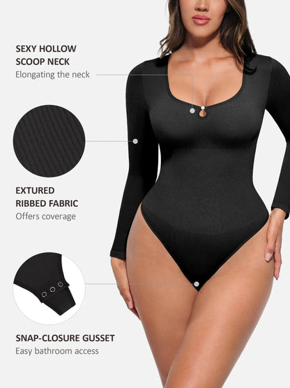 Feelingirl Seamless Ribbed Bodysuit